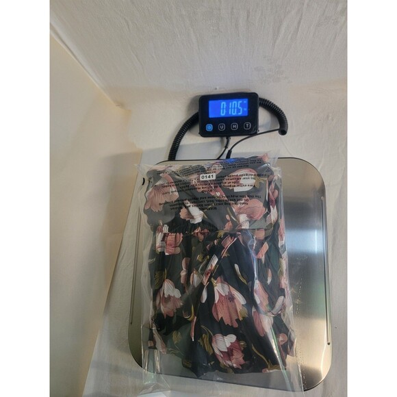 Indigo Rose Size PL Pink Floral Print Long Sleeve Lined Midi Dress Elastic Waist - Picture 15 of 15